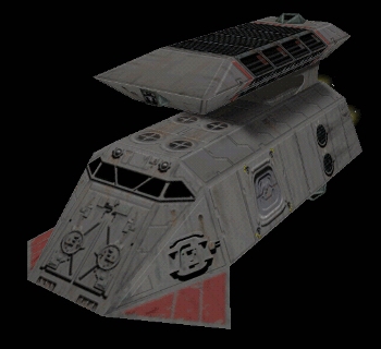 Transportowiec eskortowy typu Beta. Autor i źródło obrazka: X-Wing Alliance, LucasArts
