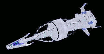 Liniowiec pasażerski C-3. Autor i źródło obrazka: Zbiory autora (wg 'X-Wing vs TIE Fighter' - LucasArts)