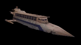 Jacht SoroSuub Luxury 3000. Autor i źródło obrazka: gra 'X-Wing Alliance' - LucasArts