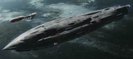 Krążownik kalamariański MC85. Autor i źródło obrazka: Ostatni Jedi, Lucasfilm