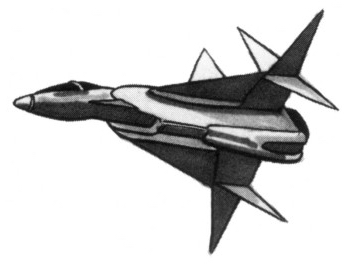 Yevethański myśliwiec typu D. Autor i źródło obrazka: Cracken's Threat Dossier, WEG