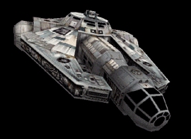 Frachtowiec koreliański YT-2000. Autor i źródło obrazka: gra 'X-Wing Alliance' - LucasArts